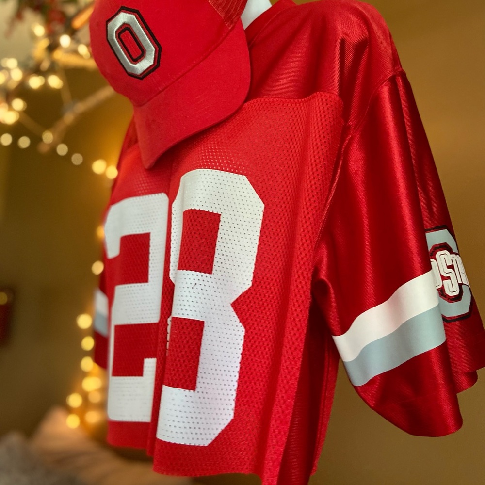 Pro Edge cropped Ohio State Jersey and hat